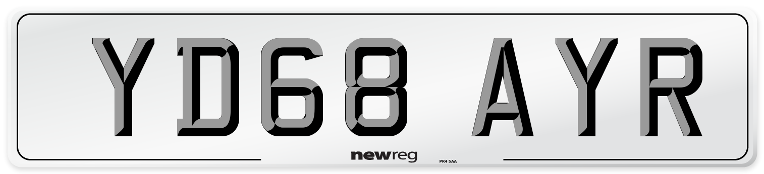 YD68 AYR Number Plate from New Reg